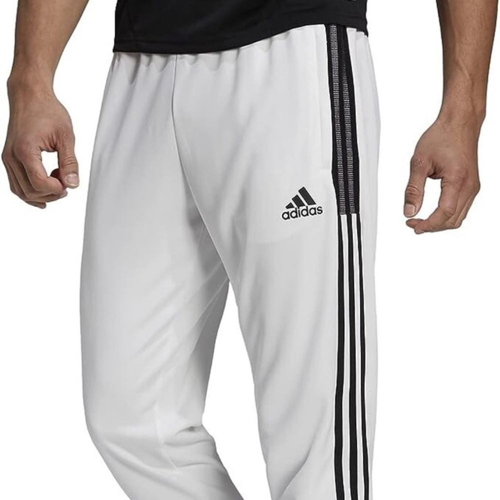 Adidas White and Black Track Joggers